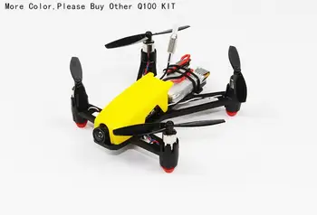 JMT Q100 Indoor Mini FPV Racing Drone KIT With Frame Brushed Motor ESC Battery Props FM800 Receiver Yellow