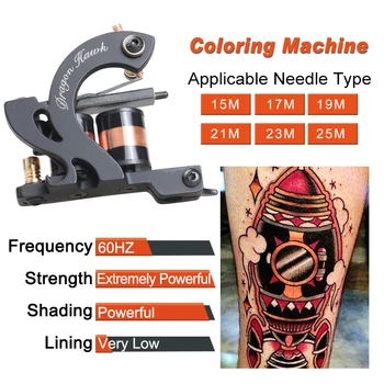 Complete Tattoo Kit 4pcs Professional Tattoo Machine Liner Shader Coloring Tattoo Gun Immortal Tattoo Ink Set Power Box Grip