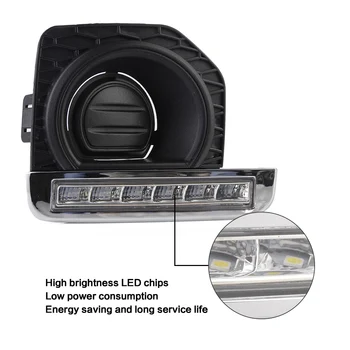 2pcs/set Car LED DRL Daytime Running Light Driving Lamp For Land Rover Freelander 2 12-14