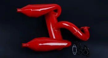 RC TWIN Exhaust Pipe Red for Losi 5ive T