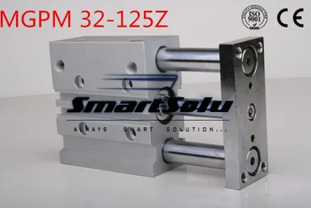 MGPM32-125Z double action guide 3-rod cylinder compact pneumatic bore 32mm stroke 125mm slide bearing new type