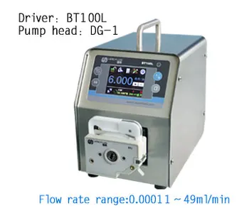 BT100L DG10-1 (10 rollers) Pump Head Intelligent Dosing Peristaltic Pump Water Liquid Industry Lab Tubing Pump 0.00011-20 ml/min