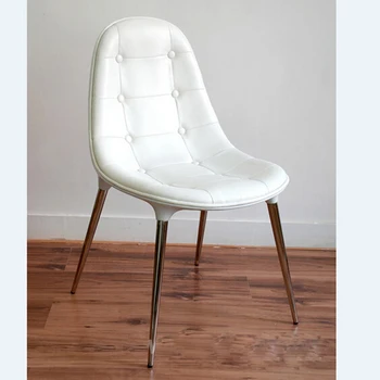 White PU Leather Side Chair