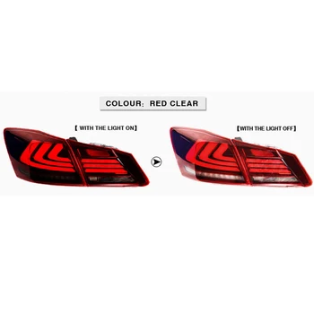 Red Clear Tail lights LED Brake 1 Pair LH+RH Fit for Honda Accord 2013 4 Door Sedan