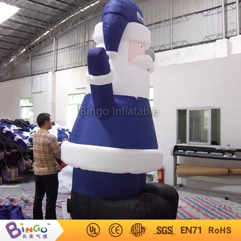 Inflatable Christmas day 3m inflatable blue santa claus christmas gifts/house/trees customized festival toy