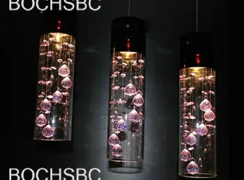 3head Modern restaurant living room crystal pendant parlor study glass lamp home lighting amber pendant lamparas colgantes