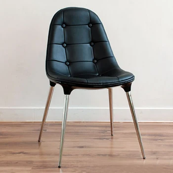 Side chair Black PU Leather
