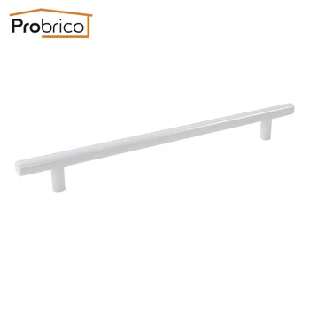Probrico Wholesale 100 PCS White Stainless Steel Diameter 12mm Hole to Hole 224mm Cabinet Knob Drawer Handle Pull PD2283HWH224