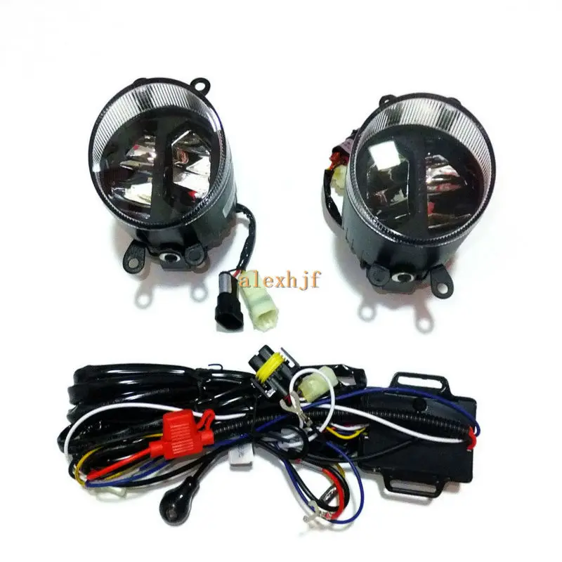 Yeats 1400LM 24W LED Fog Lamp, High-beam and Low-beam + 560LM DRL Case For Toyota Avanza 2007-ON, Automatic light-sensitive