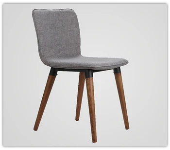 Coffee Chair Ash Solid Wood Legs Fabric Cushion Seat