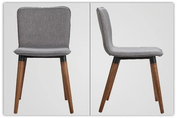 Coffee Chair Ash Solid Wood Legs Fabric Cushion Seat