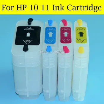 4 Color/Set Empty Refill Ink Cartridge For HP 10 11 With ARC Chip For HP Officejet 9110 9120 9130 K850 CP1700 Printer