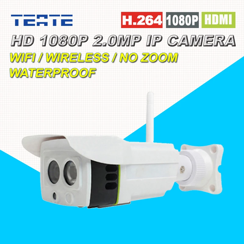 Full HD 1080P 2.0 Megapixel Wireless IP Camera H.264 compression Waterproof Outdoor Two Way Audio Phone App Remotely View