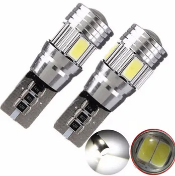 New 2PCS DC 12V T10 501 194 W5W 5630 LED 6 SMD HID CANBUS ERROR FREE Car Side Wedge Light LO3 For BMW For Audi