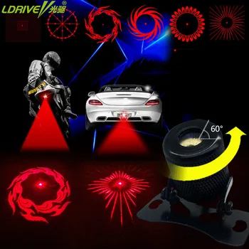 2017 Universal car laser fog lights Anti Collision Warning 6Pattern Type C for vw ford honda audi bmw toyota nissan