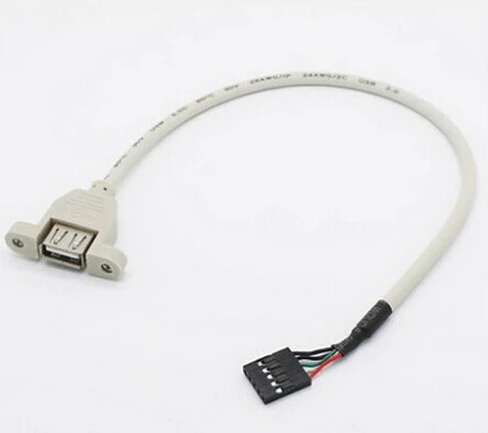 5pin to USB female Panel Mount extension Cable for desktop pc motherboard with screws
