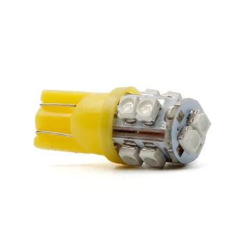 1PC Warm White T10 10-SMD Car Side Wedge LED Light Lamp Bulb W5W 194 168 2825 DC 12 V Car Styling Wholesale