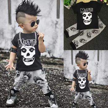 T-shirt Tops Cotton Long Pants Trousers Outfits Baby Boy Clothing Set 2pcs Toddler Kids Baby Boy Clothes