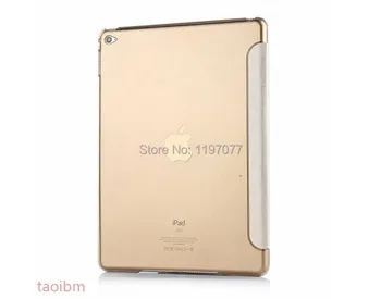 Good hard & flexible tpu silicone soft back slim stand leather smart case for apple ipad air 2 cover thin skin like 360 rotation