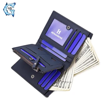 GLIKONG 2017 Fashion Style Men's Wallet PU Leather Wallet For Men Business Card Holder Male Clutch Bag Zipper Coin Purse For Men
