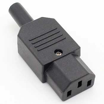 New Wholesale Price Black IEC 320 C13 Female Plug Rewirable Power Connector 3pin Socket 10A /250V