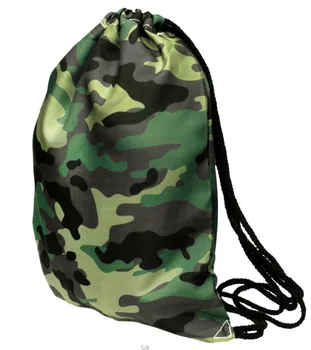 Fashion Men Women Backpacks 3D Camouflage Printing Bags Men Women Unisex String Softback Drawstring Backpack 2017