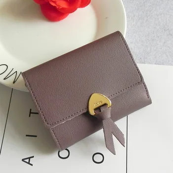 KYERIVS New Pu Leather Ladies Purse Short Female Wallet Purse Women Card Holder Small Wallets Mini Fashion Wallet Women Purses