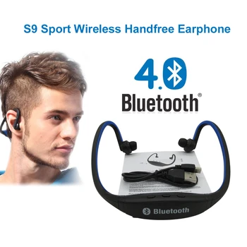 Original S9 Sport Wireless Handfree Earphone Bluetooth 4.0 With/Without TF Card Slot Noise Cancelling Headset For iPhone Xiaomi