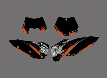 0311 NEW STYLE TEAM GRAPHIC WITH MATCHING BACKGROUNDS FOR KTM SX SXF FULL SIZE MODEL 2007-2010 EXC XC FULL SIZE MODEL 2008-2011