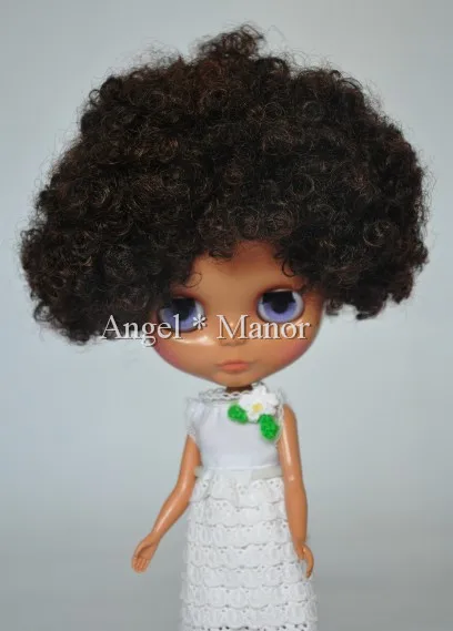 Nude Blyth Doll, black curly short hair, big eye doll,Fashion doll Suitable For DIY Change BJD , For Girl's Gift