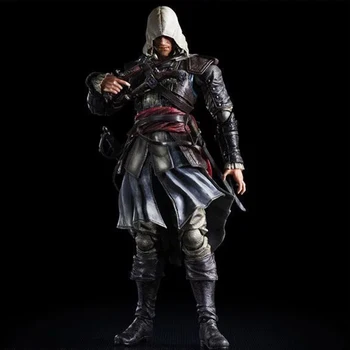 Anime Game Figurine PLAY ARTS Assassins Creed 4 Black Flag Edward James Kenway PVC Action Figure Model Toy 27cm