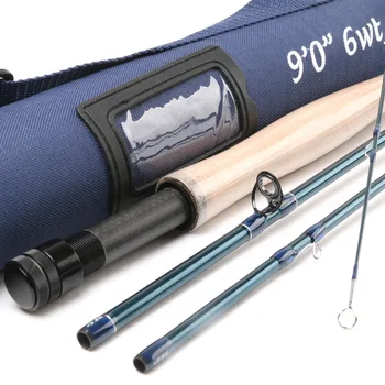 Maximumcatch V-access Fly Fishing Rod SK Carbon 9FT 6WT Half-well Fast Action With Cordura Tube Carbon Fly Rod