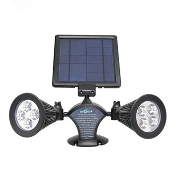 8LED Double Wall Solar Lamp 150LM Outdoor Garden Lights Spotlights Home Lighting ABS+PS Polycrystalline Silicon 3W 5V