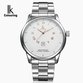 New 2017 IK Luxury Montre Homme Men's Day Roman Number Mechanical Watch Auto Watches Wristwatch Gifts