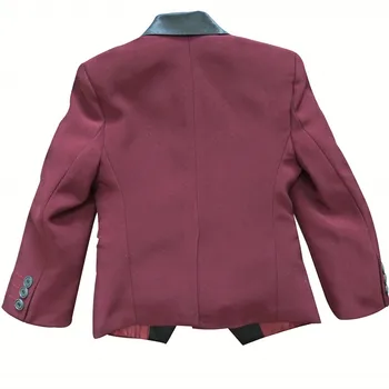 Red Groom suit for Boys Formal Clothes sets Jacket Vest Trouser 3PCS Page boy Outfits Kids Tuxedos Children Dress suit