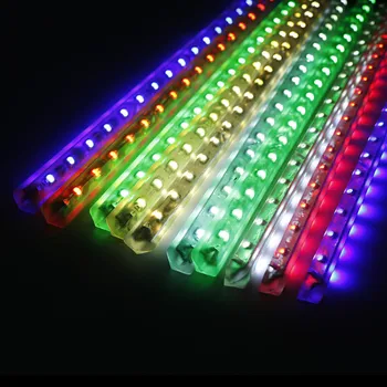 Waterproof LED RGB Solar Meteor String Light 15 meters Outdoor Decorative Colorful Style for Home Garden Landscape Holiday Lamps