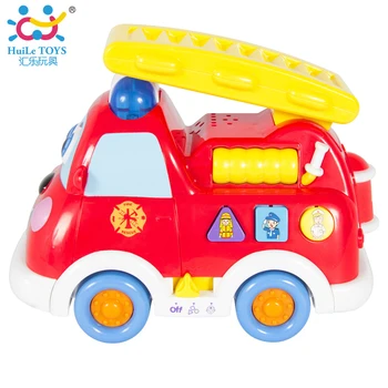 Baby Toy Electric Musical Fire Truck Toy with Flashing Lights & Music Kids Educational Toys Teaching Spanish & English Leaguage