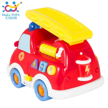Baby Toy Electric Musical Fire Truck Toy with Flashing Lights & Music Kids Educational Toys Teaching Spanish & English Leaguage