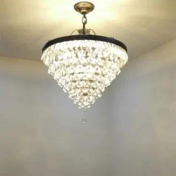 Free LED Bulb European Crystal Chandelier Lights Living Room Restaurant Bedroom Pendant lamp Modern Minimalist Iron Art Lighting