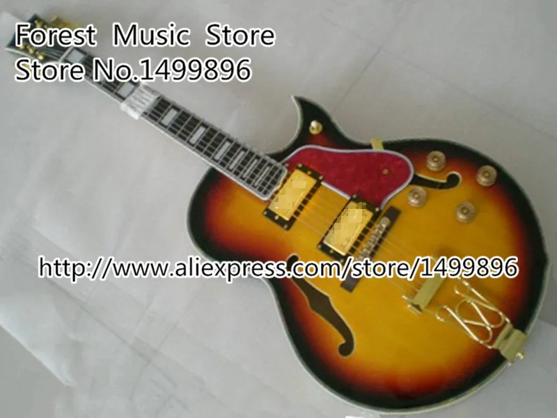 Wholesale & Retail Vintage Sunburst Classic ES 175 Electric Chinese Jazz Guitar In Stock
