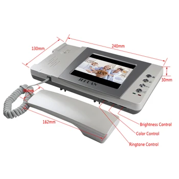 JERUAN Home 4.3`` LCD Video Door Phone intercom System Kit 700TVL RFID Waterproof IR Night vision Camera Electric control lock