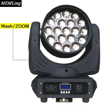 6 Piece/Lot 19*12w Led RGBW Wash/Zoom Light DMX512 Moving Head Light Professional Stage Light & DJ/Party/Stage Lighting Effect