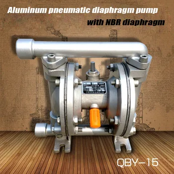 1pc QBY-15 1/4inch 0-1m3/h Aluminum pneumatic diaphragm pump with NBR diaphragm