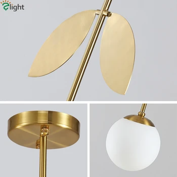 Nordic Pipe Led Pendant Light Pendant Lamparas Fixtures Plate Gold Glass Ball Pendant Lamp Indoor Lighting G4 Led Suspend Lamp