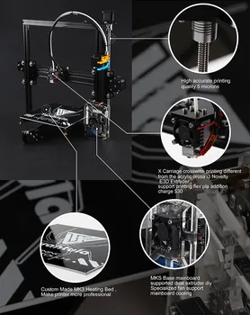 3D Printer TEVO Tarantula I3 Impresora 3D Dual Extruder and MK3 Large Heatbed 280*200*3mm Aluminium Extrusion 3D Printer Diy