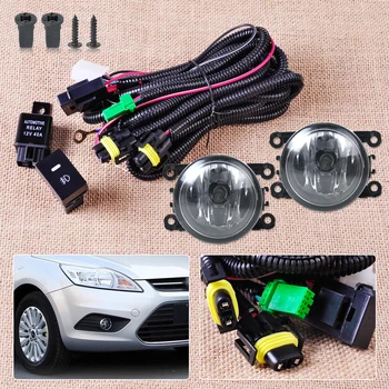 Beler Wiring Harness Sockets Switch + 2x H11 Fog Lights Lamp 4F9Z-15200-AA Kit for Ford Focus Mustang Honda CR-V Nissan Sentra