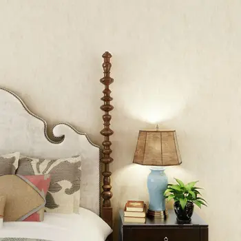Retro Wallpaper Plain Pure Simple Non-woven Wallpaper for Bedroom Living room Background