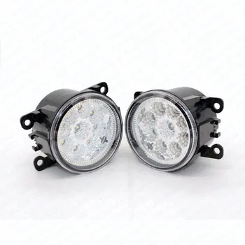 2pcs Car Styling Round Front Bumper LED Fog Lights DRL Daytime Running For DACIA LOGAN Saloon LS_ 2004-2012 Automative lighting