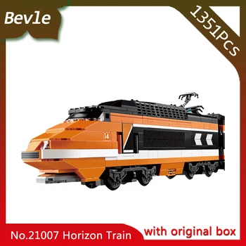 Bevle Store LEPIN 21007 1351Pcs with original box Technic Series Train Model Building Blocks Bricks For Children Toys 10233