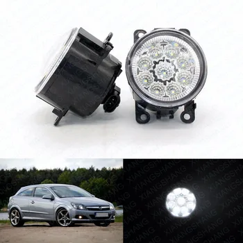 Car Styling Round Front Bumper LED Fog Lights DRL Daytime Running For OPEL ASTRA H GTC 2005- Automative lighting